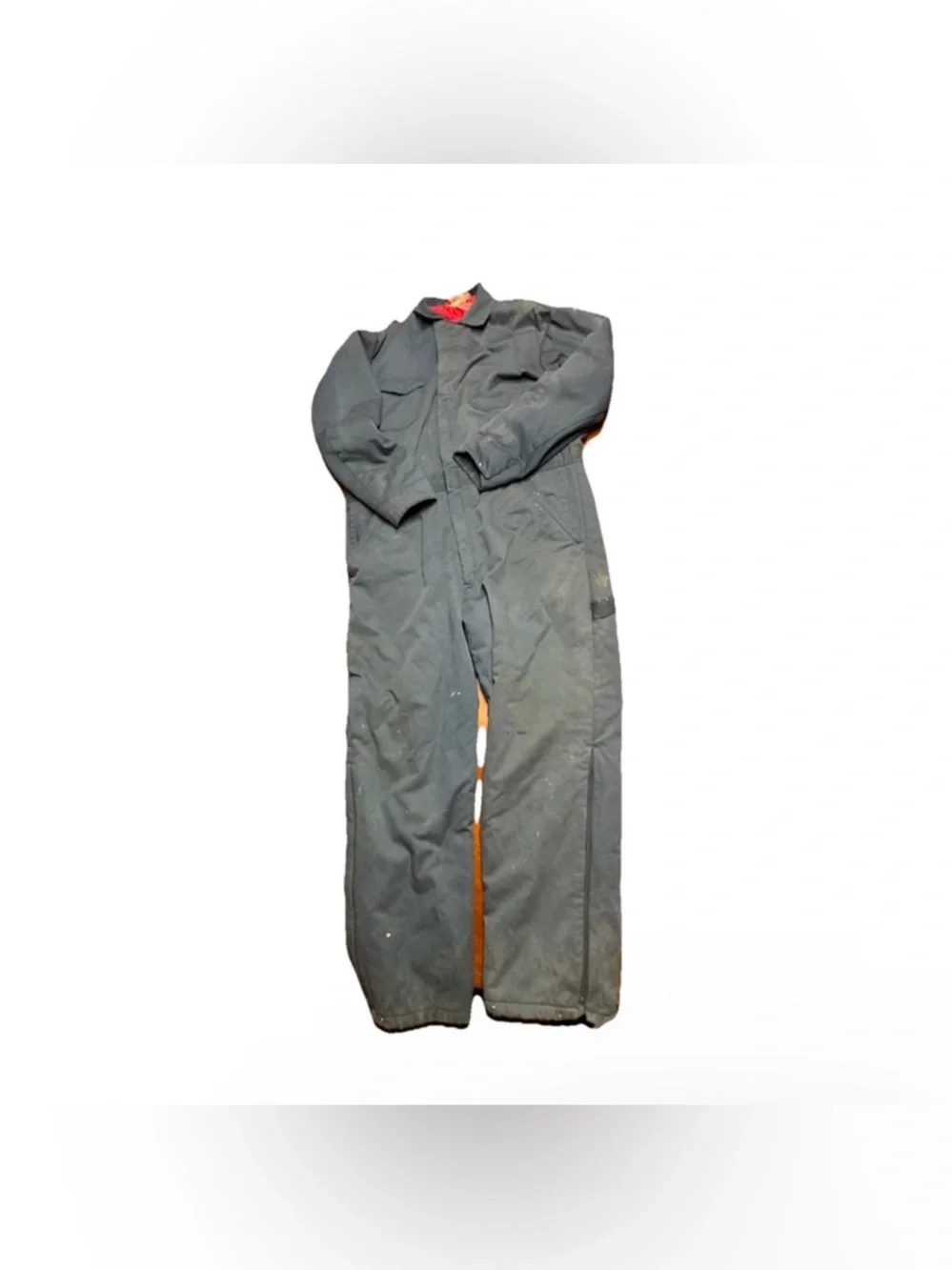 Vintage‎ Dickies Insulated Coveralls Navy Talon Zipper Quilted Lined Thrashed XL